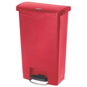 Rubbermaid Commercial Products Slim Jim 13 Gal. Red Resin Front Step Trash Can Image