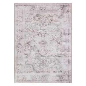 World Rug Gallery Bohemian Distressed Vintage Machine Washable Cream 3 ft. 3 in. x 5 ft. Area Rug Image