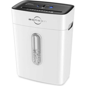 Etokfoks 10-Sheet Cross-Cut Paper, Credit Card Shredder with Jam Proof System and 4-Gallons Bin in White Image