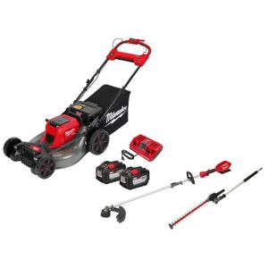 Milwaukee M18 FUEL Brushless Cordless 21 in. Dual Battery Self-Propelled Lawn Mower w/ String Trimmer, Hedger, (2)12.0Ah Batteries Image
