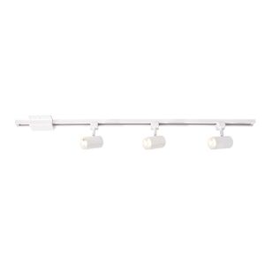 Hampton Bay 44 in. White Integrated LED Linear Track Kit Mini Cylinder Head CCT Selectable (3-Light) Image