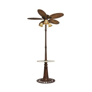 Etokfoks 52 in. Smart Outdoor Brown Classic 3-In-1 Ceiling Fan with Table and 3-Lights Image