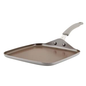 Rachael Ray Cook + Create 11 in. x 11 in. Gray Aluminum, Nonstick Stovetop Griddle Pan Image