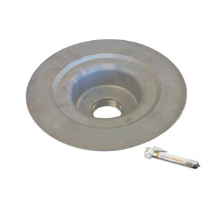 Schluter Kerdi-Drain 2 in. Outlet Threaded Stainless Steel Drain Flange No Corners Image