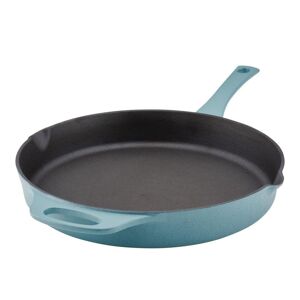 Rachael Ray Nitro Cast Iron 12 in. Cast Iron Skillet in Agave Blue Image