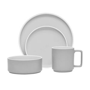 Noritake Colotrio Slate 4-Piece (Gray) Porcelain Stax Place Setting, Service for 1 Image