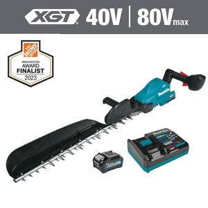 Makita XGT 40V max Brushless Cordless 24 in. Single-Sided Hedge Trimmer Kit (4.0Ah) Image