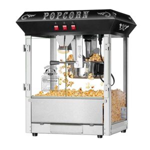 Superior Popcorn Company Hot and Fresh 8 oz. Black Countertop Popcorn Machine Image