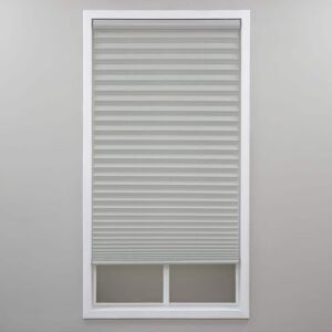 Perfect Lift Window Treatment Silver Gray Cordless Light Filtering Polyester Pleated Shades - 49 in. W x 48 in. L Image