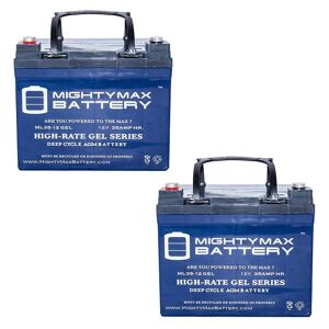 MIGHTY MAX BATTERY 12V 35AH GEL Replaces Pride Jazzy Select Elite Powerchair - 2 Pack Image
