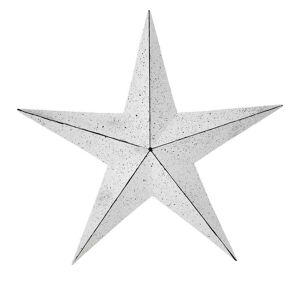 VHC BRANDS Mayflower Market Patriotic White 24 in. Faceted Metal Star Wall Hanger Image