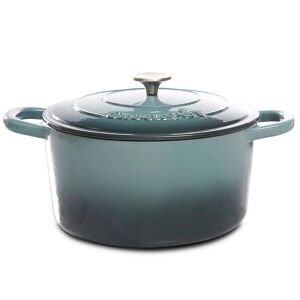 Crock-Pot Artisan 7 qt. Round Cast Iron Nonstick Dutch Oven in Slate Gray with Lid Image