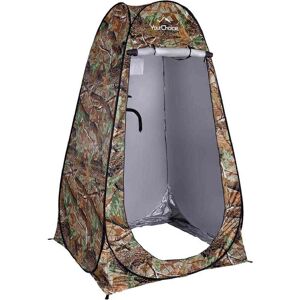 Misopily 1-Person Portable Pop Up Shower Changing Toilet Tent Camping Privacy Shelters Room w/Carrying Bag in Camo Green Image