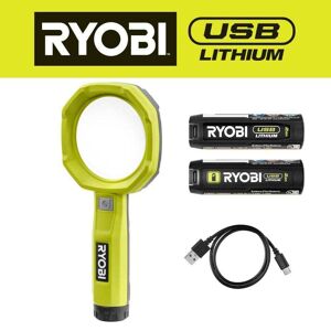 RYOBI USB Lithium 200 Lumens Magnifying Light Kit with 2.0 Ah Battery & USB Charging Cable w/ Extra USB Lithium 2.0 Ah Battery Image