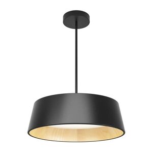 Artika Alton 43-Watt 1-Light Black Integrated LED 5 CCT Drum Hanging Island Pendant Light for Dining Room or Kitchen Image