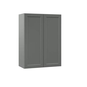 Hampton Bay (27 in. x 36 in. x 12 in.) Designer Series Melvern Storm Gray Shaker Assembled Wall Kitchen Cabinet Image
