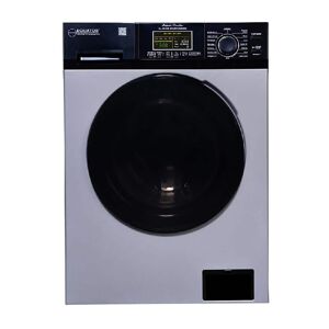 Deco 24 in. 1.9 cu.ft. Digital Compact 110-Volt Vented/Ventless 18 lbs. Washer Dryer Combo 1400 RPM in Silver/Black Image