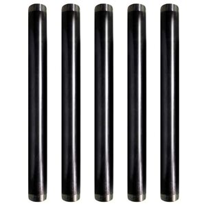 The Plumber's Choice 1/2 in x 48 in. Black Steel Pipe (5-Pack) Image