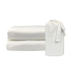 BEDVOYAGE Melange Viscose from Bamboo Cotton King Pillowcases (Set of 2) - Snow Image