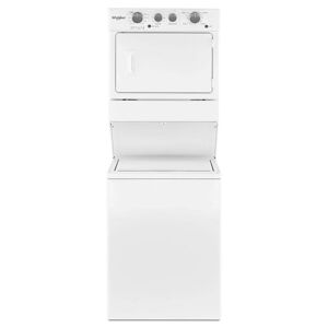 Whirlpool 3.5 cu. ft. Stacked Washer and Gas Dryer with 9-Wash Cycles and Wrinkle Shield in White Image