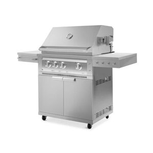 NewAge Products Outdoor Kitchen Natural Gas 4-Burners Stainless Steel Grill Cart with Platinum Grill Image