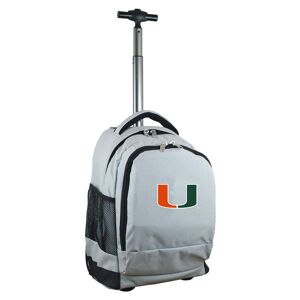 Denco NCAA Miami 19 in. Gray Wheeled Premium Backpack Image