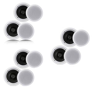 Pyle 6.5 in. 200-Watt In Ceiling/Wall 2-Way Speaker System Pair (3-Pack) Image