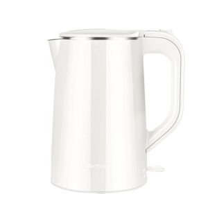 COOKTRON 8-Cup White Stainless Steel Cordless Electric Kettle with Auto Shut-Off and Boil Dry Protection Image