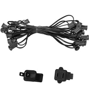 Wintergreen Lighting 25 ft. C7/E12 Black Wire Socket Stringer with 12 in. Spacing Image