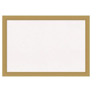 Amanti Art Grace Brushed Gold White Corkboard 40 in. x 28 in. Bulletin Board Memo Board Image
