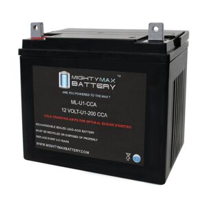 MIGHTY MAX BATTERY ML-U1 12-Volt 200CCA Battery for Troy-Bilt 18 HP Lawn Tractor and Mower Image