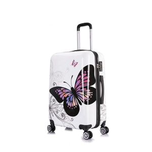 InUSA PRINTS lightweight hardside spinner 24 in. Butterfly Image