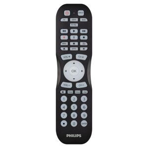 Philips 4 Device Bluetooth Programmable Universal Remote Control, Backlit, Black Image