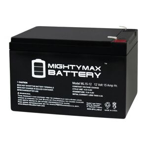 MIGHTY MAX BATTERY 12V 15AH F2 Replacement Battery for Gio Italia 500W Scooter Image