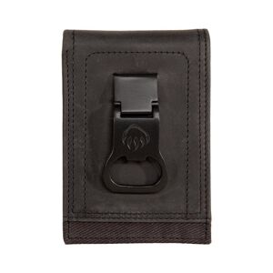 Wolverine Leather and Canvas Front Pocket Wallet in Black/Grey Image