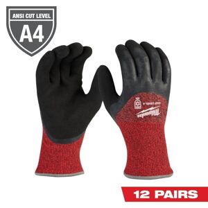 Milwaukee Large Red Latex Level 4 Cut Resistant Insulated Winter Dipped Work Gloves (12-Pack) Image