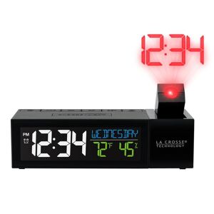 La Crosse Technology Pop-Up Bar Projection Electric Alarm Clock with USB Charging Port Image