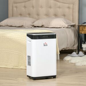HOMCOM Compact Electric Dehumidifier, 2520Sq. Ft Coverage, 14 Pint Capacity, Efficient Moisture Removal, White   Aosom.com Image 2