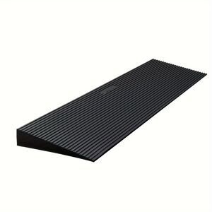 Temu Rise Cuttable Threshold Ramp For Sweeping Robot, 35.4" Wide Natural Rubber Wheelchair Ramp, Non-slip Solid Rubber Ramp With Double-sided Tape For Doorways, Driveways, Bathroom, Smooth Tile Image