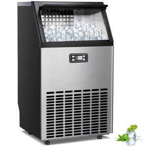 Temu Commercial 100lbs/24h With 33lbs Ice Bin, Under Counter Ice Machine, Stainless Steel Freestanding Ice Maker For Restaurant/bar/home/cafe/office, With Scoop Image