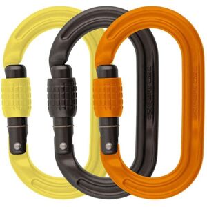 DMM Ultra O Screwgate Colour Locking Carabiners - 3 Pack, Lime/Grey/Orange, One Size, A322-P3A Image