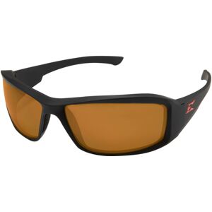Edge Eyewear Brazeau Torque Safety Glasses - Matte Black Frame with Red E Logo / Polarized CopperDriving Lens, One Size, TXB235 Image