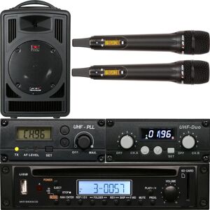 Galaxy Audio TV8 Speaker, 2-Ch Rx, 2x HH Mic, Audio Link Tx, CD&MP3, 520-544MHz Image
