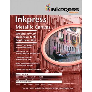 Inkpress Media Metallic Canvas Inkjet Printer Paper, 36"x35', Roll Image