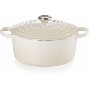 Le Creuset Signature Round Dutch Oven Meringue Blue 22 cm / 3.3 Liter / 3.5 qt. Unisex Image