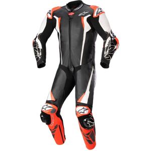 Alpinestars Racing Absolute V2 Leather Suit 1 Pc Black/White/Red Fluo Black 52 Unisex Image