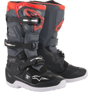 Alpinestars Tech 7 S Dark Gray/Light Gray/Red Fluorescent Black US 3 Unisex Image