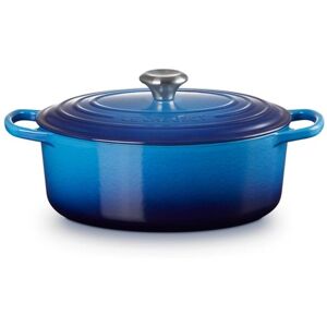 Le Creuset Signature Oval Dutch Oven Azure Blue 29 cm / 4.7 Liter / 5 qt. Unisex Image
