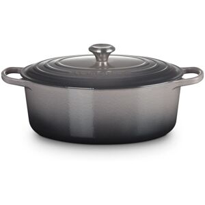 Le Creuset Signature Oval Dutch Oven Flint Grey 33 cm / 7.5 Liter / 8 qt. Unisex Image
